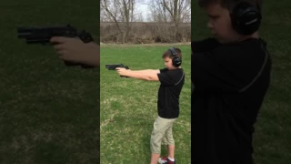 Jacob shooting two S&W Model 422