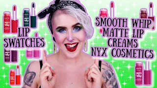 Nyx Cosmetics Smooth Whip Matte Lip Creams Lip Swatches & Review 🌈✨