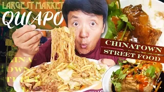 Binondo CHINATOWN Street Food & LARGEST Market (Quiapo) in Manila Philippines Local Food Tour