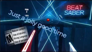 Playing Beat Saber with my Family (they may be a little drunk)