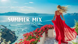 4K Santorini Summer Mix 2024🍓 Best Of Tropical Deep House Music Chill Out🍓Feeling Happy