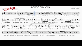 Bongo cha cha cha - Karaoke- Flauto dolce -Spartito - Note - Instrumental - Musica.