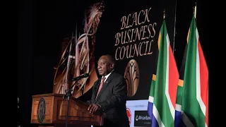 President Ramaphosa delivers an address at the annual Black Business Council (BBC) Summit Dinner