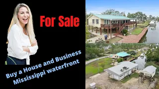 Home tour of waterfront property near Biloxi, Mississippi- Bay St Louis Home for sale