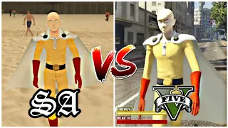 GTA SA SAITAMA VS GTA V SAITAMA | COMPARISON - WHICH ONE IS BEST? | One Punch Man |