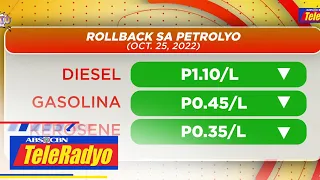 Presyo ng produktong petrolyo ini-rollback | Sakto (25 Oct 2022)