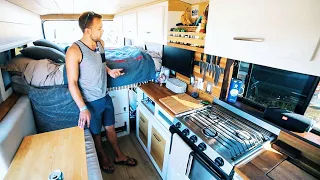 DIY Promaster Camper Van - FULL Of Clever Storage & Design Hacks