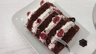 the popular CHOCOLATE cake WINTER CHERRY!  Very TASTY and SIMPLE! With a hand mixer!