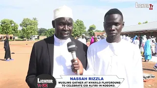 A THOUSANDS OF MUSLIMS GATHER AT NYARILO PLAYGROUND TO CELEBRATE EID ALFITIRI IN KOBOKO DISTRICT.