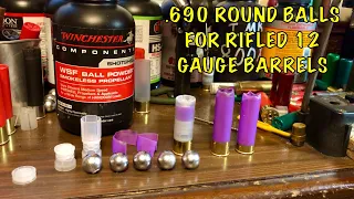 .690 Round Balls For 12 Gauge Rifled Barrels