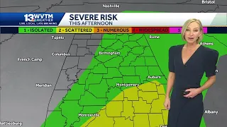 Heavy rain Saturday morning in Alabama, a few showers and storms by the afternoon