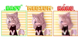 °My editing level • Easy, medium, hard • Gacha Club°