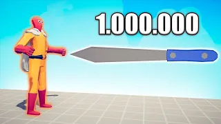 1.000.000 DAMAGE KNIFE vs UNITS - TABS | Totally Accurate Battle Simulator 2024