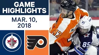 NHL Game Highlights | Jets vs. Flyers - Mar. 10, 2018