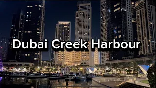 Dubai 🇦🇪 Luxury Dubai Creek Harbour Night Walking Tour 4k