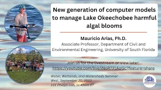 W3 Seminar: New generation of computer models to manage Lake Okeechobee harmful algal blooms