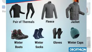 Things to carry for winter Trek ||  by Decathlon Brand team #decathlon