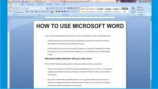 How to use Microsoft Word for Beginners in Kenya PART 1 | COMPUTER STUDY