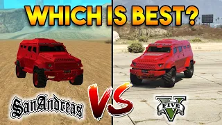 GTA 5  INSURGENT VS GTAS SAN ANDREAS INSURGENT : WHICH IS BEST?