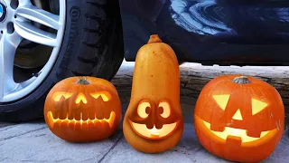 Crushing Crunchy & Soft Things by Car! EXPERIMENT: Car vs Halloween PUMPKIN