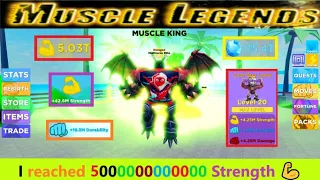 I reached 5,000,000,000,000 💪 Strength in Muscle Legends |                    Roblox (5 Trillion💪)