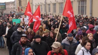 Марш нетунеядцев в Минске 15 марта. Начало шествия