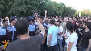 Акция протеста в Ереване вечером 23 июня