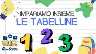 Quiz Tabelline 1,2,3 per bambini | Impara le tabelline con il nostro gioco a tempo per bambini