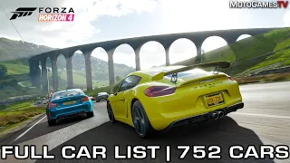 Forza Horizon 4 Full Car List | All 752 Obtainable Cars in FH4