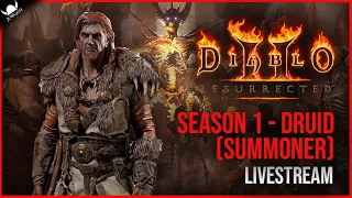 Summoner Druid - Season 1 SC Ladder - Leveling (Diablo 2 Resurrected) - Livestream - 1.5.2022