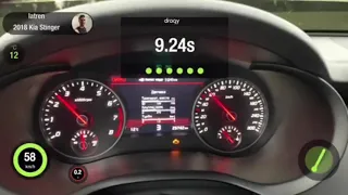 Kia Stinger 2018 Stage 2 100-200 acceleration dragy