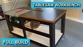 DIY Mobile Workbench With Tablesaw & Vise // Full Build