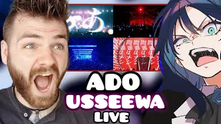 British Guy Reacts to ADO "Usseewa" LIVE | うっせぇわ　喜劇〜カムパネルラ〜蜃気楼〜マーズ | FIRST TIME REACTION