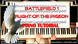 Battlefield 1 Flight of the Pigeon Piano tutorial with sheet musi/ Noten