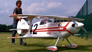 HUGE RC PITTS SPEZIAL S1 SCALE 1:2 MODEL AIRPLANE DEMO FLIGHT / Pitts Meeting Vechta Germany 2016