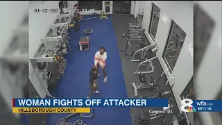 VIDEO: Woman fights off attacker in Tampa gym