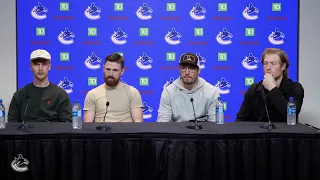 Pettersson, Hronek, Miller and Boeser - 2022-23 Year End Media