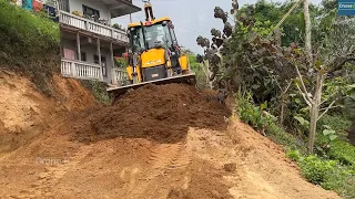 After Rain-JCB Making Trench and Smoothing Mountain Road-a Walk on Completed Village Road