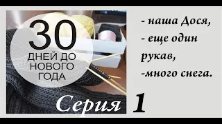 Вязальный VLOG 30 дней до Нового Года  Серия 1  Вяжу рукав, бактус, носок  УльянаChe