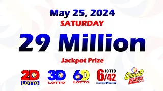 May 25, 2024 - SATURDAY PCSO Lotto Daily Result