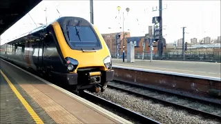 Trains at Newcastle Central Station on Thursday 24th February 2022