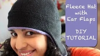 Fleece Hat with Ear Flaps- DIY Tutorial & Free Pattern