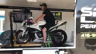 2007 CBR 600rr DYNO TEST FULL AKRAPOVIC