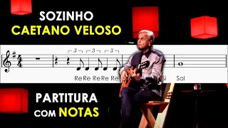 Sozinho | Partitura com Notas para Flauta Doce, Violino | Caetano Veloso