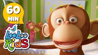 Five Little Monkeys - THE BEST Songs for Children | LooLoo Kids LLK