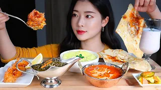 ASMR INDIAN FOOD FEAST🇮🇳CHICKEN CURRY TIKKA MASALA SPINACH CURRY PALAK PANEER COCONUT SHRIMP MUKBANG