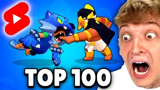 TOP 100 BRAWL STARS YOUTUBE SHORTS! 😲