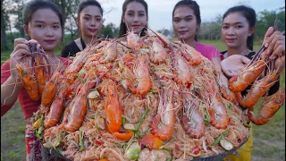 Cook papaya salad with shrimp recipe and eat with my family - Amazing video