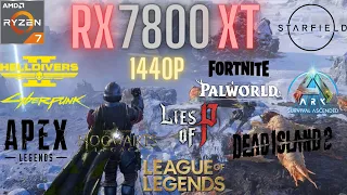 RX 7800 XT + RYZEN 7 7800X3D | Test In 15 Games | 1440p | Max Settings | 2024