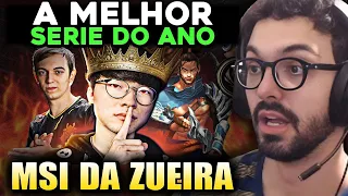 o DIA que o FAKER RENASCEU das CINZAS pra SALVAR a T1 - MSI DA ZUEIRA - MYLON REACT